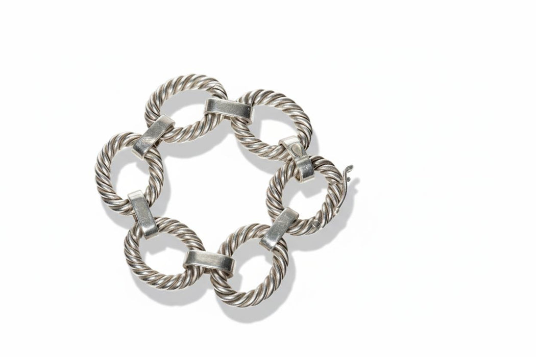 Bracciale vintage in argento 925 massiccio